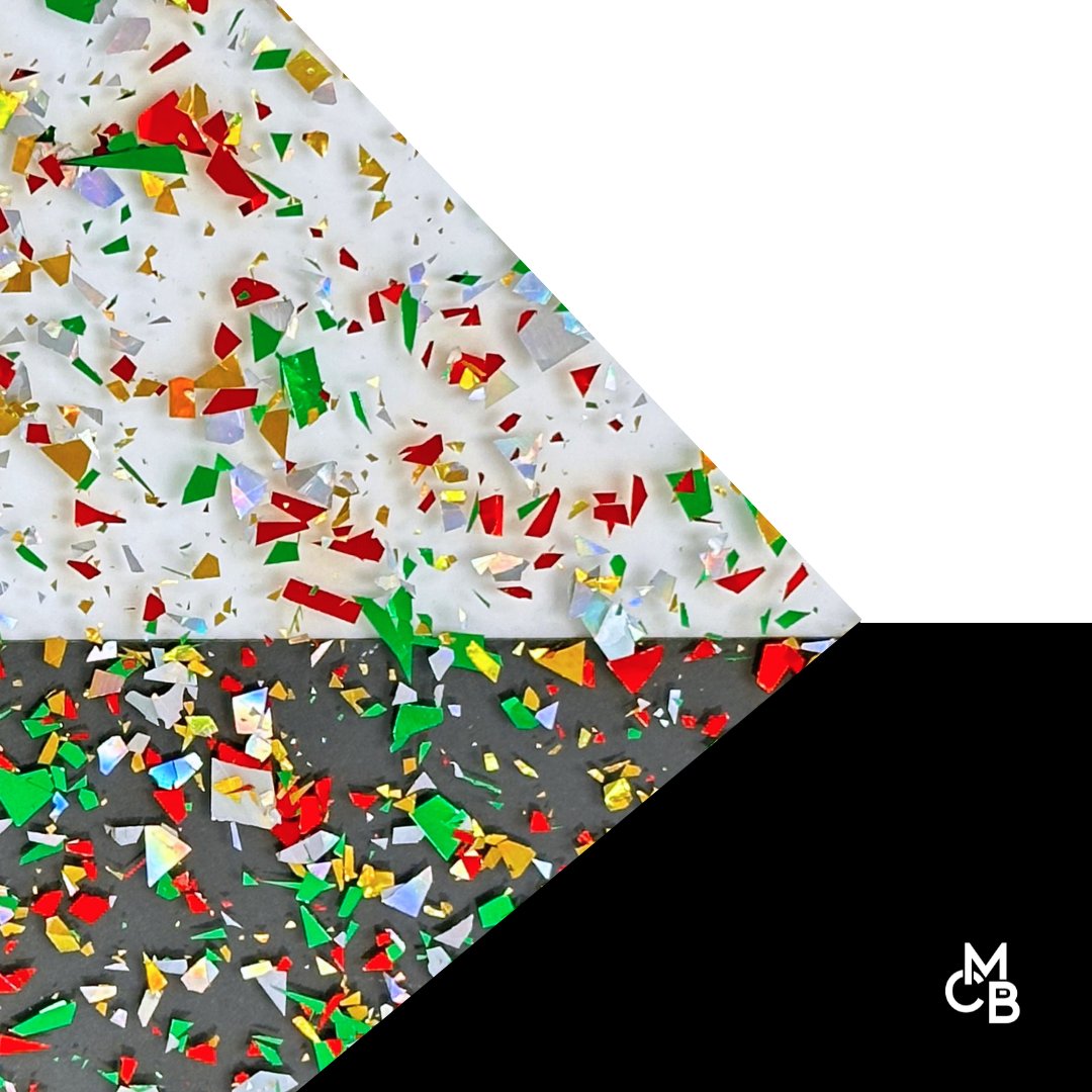 1/8" Festive Flake Glitter Cast Acrylic Sheets - Acrylic Sheets